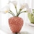 cheap Vases &amp; Basket-Creative Strawberry Vases Resin Flower Arrangements Household Soft Decorations Desktop Ornaments Gifts 1PC