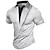 billiga Casual T-shirts för män-Herr Henleytröja Slät V-hals Utomhus Dagliga kläder Kortärmad Retro Kläder Designer Ledigt