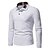 abordables Polo clásico para hombre-Hombre Camisa casual POLO Exterior Negocio Cuello de polo Clásico Manga Larga Básico Clásico Color sólido Plaid Estilo formal Botón frontal Primavera Otoño Ajuste regular Negro Blanco Gris Oscuro Gris