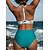cheap Women&#039;s Swimwears-Women&#039;s Swimwear Bikini Normal Swimsuit 2 Piece Printing Floral Green Bathing Suits Sports Beach Wear Summer