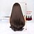 cheap Synthetic Wig-Synthetic Wig kinky Straight Natural Straight Neat Bang Machine Made Wig 22 inch Dark Brown Synthetic Hair Women&#039;s Classic Easy to Carry Highlighted / Balayage Hair Mixed Color