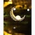 baratos Luzes e lanternas de caminho-Ramadã eid luzes luzes solares ao ar livre led solar à prova d&#039;água pátio jardim luz do gramado lua de ferro forjado retro rachadura de vidro lâmpada de projeção oca plugue luz ao ar livre decoração