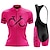 cheap Women&#039;s Clothing Sets-21Grams Women&#039;s Cycling Jersey with Bib Shorts Short Sleeve Mountain Bike MTB Road Bike Cycling Black White Pink Graphic Bike Breathable Moisture Wicking Quick Dry Spandex Sports Graphic Funny