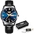 זול שעוני קוורץ-גברים קווארץ פאר עסקים שעון יד אנלוגי זורח לוח שנה שבוע תאריך עמיד במים דמוי עור שעון