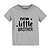 cheap Dresses and Jumpsuits-Sibling Suit T shirt Jumpsuit Cotton Letter Home gray-big sister finally white-big brother again black-new little brother Short Sleeve Daily Matching Outfits