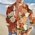 cheap Men&#039;s Shirts-Men&#039;s Shirt Summer Hawaiian Shirt Floral Rose Graphic Prints Turndown Yellow Red Blue Orange Outdoor Street Long Sleeve Button-Down Print Clothing Apparel Fashion Streetwear Designer Casual