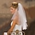 preiswerte Hochzeitsschleier-Zweischichtig Einfach / Klassicher Stil Hochzeitsschleier Schulterlange Schleier mit Pure Farbe 70 cm Tüll
