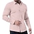 cheap Men&#039;s Button Down Shirts-Men&#039;s Dress Shirt Black White Pink Long Sleeve Plain Turndown Spring &amp;  Fall Wedding Hawaiian Clothing Apparel Button-Down
