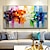 cheap Abstract Paintings-Oil Painting 100% Handmade Hand Painted Wall Art On Canvas Colorful Abstract Line Modern Style Home Decoration Decor Rolled Canvas No Frame Unstretched 120*60cm/160*80cm