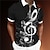 voordelige 3D-ritspolo-Voor heren POLO Shirt Polo met rits Golfshirt Grafische prints Muziek Opmerkingen Strijkijzer Zwart Wijn Marineblauw Groen Buiten Straat Korte Mouw Afdrukken Vetoketju Kleding Modieus Ontwerper