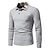 abordables Polo clásico para hombre-Hombre Camisa casual POLO Exterior Negocio Cuello de polo Clásico Manga Larga Básico Clásico Color sólido Plaid Estilo formal Botón frontal Primavera Otoño Ajuste regular Negro Blanco Gris Oscuro Gris
