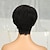 preiswerte Kappenlose Echthaarperücken-Natürliche kurze Bob-Perücke im Pixie-Schnitt für schwarze Frauen, glattes Echthaar mit Pony, natürliches brasilianisches Haar