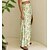 cheap Skirts-Women&#039;s Bootcut Wide Leg Pants Trousers Baggy Yellow Blue Orange Casual Side Pockets Wide Leg Holiday Weekend Full Length Micro-elastic Floral Comfort S M L XL XXL