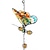 abordables Atrapasueños-1 carillón de viento pintado con mariposa, artesanía para exteriores que brilla en la noche, adorno colgante para ventana, balcón, decoración de jardín