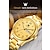 お買い得  クォーツ腕時計-OLEVS 男性 クォーツ カレンダー 大きめ文字盤 防水 日にち チタニウム合金 腕時計