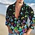 voordelige Hawaiiaans overhemd voor heren-Voor heren Overhemd Hawaiiaans overhemd Vlinder Grafische prints Strijkijzer Geel blauw Paars Groen Buiten Straat Lange mouw Button-omlaag Afdrukken Kleding Modieus Streetwear Ontwerper Casual