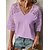 저렴한 기본 티 &amp;티셔츠-여성용 T 셔츠 화이트 옐로우 블러슁 핑크 레이스 플레인 일상 주말 반 소매 V 넥 베이직 보통 S