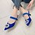cheap Women&#039;s Sandals-Women&#039;s Sandals Club Beach Block Heel Pointed Toe Classic Walking Shoes Patent Leather Loafer Black Blue Green