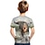 preiswerte 3D-T-Shirts für Jungen-Dinosaurier Kurzarm Mode niedlich Kinder T-Shirt Mode 3D gedruckt bunte Shirts für Jungen und Mädchen