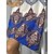 cheap Casual Dresses-Women&#039;s Casual Dress Floral Tribal Ethnic Dress Summer Dress Stand Collar Print Mini Dress Daily Holiday Fashion Ethnic Regular Fit Sleeveless Blue Fuchsia Summer Spring S M L