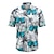 preiswerte Hawaiihemden mit Revers für Herren-Herren Hemd Hawaiihemd Sommerhemd Grafik-Drucke Bier Blätter Umlegekragen Gelb Rosa Armeegrün Marineblau Blau Strasse Casual Kurze Ärmel Bedruckt Button-Down Bekleidung Tropisch Modisch Hawaiianisch