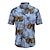 levne pánské havajské košile s klopou-Pánské Košile Havajská košile Grafické tisky Pivo Lístky Přehnutý Žlutá Světlá růžová Armádní zelená Námořnická modř Vodní modrá ulice Ležérní Krátké rukávy Tisk Tlačítko dolů Oblečení Tropick