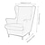 cheap Wingback Chair Cover-Stretch Wingback Chair Cover Wing Chair Slipcovers With Seat Cushion Cover Spandex Jacquard Wingback Armchair Covers for Ikea Strandmon Chair