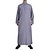 abordables Musulmán árabe-Hombre Túnica Thobe / Jubba Religioso árabe saudita árabe musulmán Ramadán Adultos Leotardo / Pijama Mono