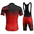 cheap Men&#039;s Clothing Sets-21Grams Men&#039;s Cycling Jersey with Bib Shorts Short Sleeve Mountain Bike MTB Road Bike Cycling Yellow Red Blue Graphic Gradient Bike Moisture Wicking Quick Dry Spandex Sports Graphic Gradient Clothing