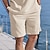 cheap Men&#039;s Shorts-Men&#039;s Shorts Linen Shorts Summer Shorts Beach Shorts Drawstring Elastic Waist Plain Comfort Breathable Outdoor Daily Going out Linen / Cotton Blend Fashion Streetwear Black White