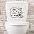 cheap Decoration Stickers-Characters Creative Toilet Sticker Removable Toilet Sticker Home Decoration Wall Decal Toilet Bathroom Black 1pc