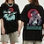 billiga Cosplay till vardagen-Muichiro Tokito T-shirt Anime Grafisk Till Par Herr Dam Vuxna Sankt Patriks dag Varmstämpling Ledigt / vardag