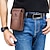 cheap Wallets-Men&#039;s Crossbody Bag Wallet Fanny Pack Belt Bag Cowhide Outdoor Daily Buckle Waterproof Durable Dark Brown Black