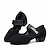 abordables Zapatillas de baile-Mujer Zapatillas de Baile Practica Trainning Zapatos de baile Rendimiento Entrenamiento Exterior Malla Entrenamiento Talón grueso Negro