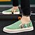 cheap Men&#039;s Shoes-Men&#039;s Loafers &amp; Slip-Ons Comfort Shoes Classic Casual Outdoor Daily Canvas Breathable Black Green Color Block Summer