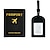 billiga korthållare &amp; fodral-PU-läder multifunktionell passhållare reseplånbok pass och vaccinkortshållare kombinerat tryckt läder passport plånboksfodral