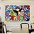 cheap Painting-Handmade Hand Painted Oil Painting Wall Modern Abstract Painting ALEC Graffiti Street Art Money Canvas Painting Home Decoration Decor Rolled Canvas No Frame Unstretched