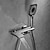 abordables Cascada-grifo de bañera de montaje en pared con rociador de ducha de mano, pantalla LED juego de ducha de bañera montado en la pared válvula de latón caño de cascada, grifo monomando de baño, sistema de ducha de llenado manual
