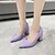 cheap Women&#039;s Heels-Women&#039;s Heels Office Chunky Heel Pointed Toe Minimalism Walking Shoes Faux Leather Loafer Solid Color Pink Peach Purple