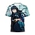 abordables Sudaderas y camisetas de anime para cosplay de uso diario-muichiro tokito T-Shirt 3D Gráfico Para Pareja Hombre Mujer Adulto Impresión 3D