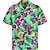 זול חולצות מחנה לגברים-בגדי ריקוד גברים חולצה חולצת הוואי פרחוני הדפסים גרפיים תוּכִּי צווארון מתקפל ורוד בהיר ירוק בהיר ורוד מסמיק כחול ים פול קזו&#039;אל הוואי שרוולים קצרים דפוס כפתור למטה ביגוד טרופי אופנתי הוואי רך