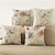 olcso virágos és növényi stílusban-virág madár pillangó kétoldalas párnahuzat 4db puha dekoratív párnahuzat hálószoba nappali kanapé kanapé szék mosógépben mosható