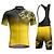cheap Men&#039;s Clothing Sets-21Grams Men&#039;s Cycling Jersey with Bib Shorts Short Sleeve Mountain Bike MTB Road Bike Cycling Yellow Red Blue Graphic Gradient Bike Moisture Wicking Quick Dry Spandex Sports Graphic Gradient Clothing