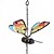 abordables Atrapasueños-1 carillón de viento pintado con mariposa, artesanía para exteriores que brilla en la noche, adorno colgante para ventana, balcón, decoración de jardín