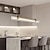 preiswerte Pendelleuchte-LED-Pendelleuchte dimmbar Liniendesign schwarz gold 80cm Metall Acryl 110-240V Deckenleuchte Leuchte für Esszimmer Büro Küche 110-240V