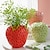 cheap Vases &amp; Basket-Creative Strawberry Vases Resin Flower Arrangements Household Soft Decorations Desktop Ornaments Gifts 1PC