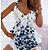 cheap Women&#039;s Tops-Women&#039;s Tank Top Black White Navy Blue Floral Print Sleeveless Casual Holiday Basic V Neck Regular Floral S