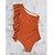 저렴한 원피스-여성용 수영복 한 조각 보통 수영복 한 색상 주름장식 원 숄더 블랙 오렌지 클로버 로즈 레드 바디 슈트 수영복 비치 웨어 여름 스포츠