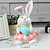billige Dekor- og nattlys-påske kanin leketøy stående tegneserie søt avis egg reddik lysende kanin bordplate dekorasjoner påske dekorasjoner