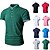 abordables Polo de golf para hombre-Hombre POLO Camiseta de golf Exterior Diario Escote Chino Mangas cortas Elegante Básico Plano Botón frontal Verano Primavera Negro Blanco Rosa Rojo Azul Piscina Verde POLO